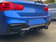 Schwarz Glanz Diffusor Heckdiffusor mit Licht für BMW 1er F20 F21 M Paket 15-19 LCI OHNE ABE
