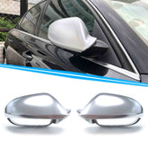 Spiegelkappen Außenspiegelkappen Alu Matt Chrom für AUDI A6 4G C7 S6 RS6 Avant Allroad 2011-2018