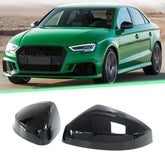 Schwarz Glanz Spiegelkappen Außenspiegelkappen für AUDI A3 8V S3 RS3 TDI TSI 2013-2020 mc50