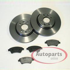 NEU 283mm + 249mm Bremsen Set + ABS Ringe Radlager vorne hinten für Peugeot 207 ab 2006