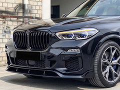 Schwarz Frontspoiler Spoiler Lippe Stoßstange für BMW X5 G05 Mit M Paket 19-23