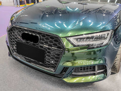 Sport Grill Wabengrill Kühlergrill Schwarz für AUDI A3 S3 8V S Line Facelift 16-20 NON ACC fg164