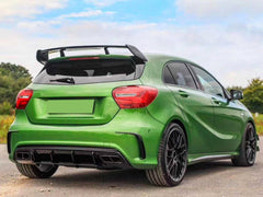 Diffusor Heckdiffusor + Schwarz Auspuffblenden für Mercedes Benz A-Klasse W176 AMG Line A45 AMG ab2015 di17