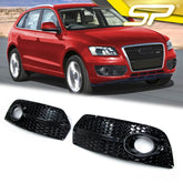 Lüftungsgitter Blenden Grill Schwarz für Audi Q5 8R mit Serienstoßstange 2008-2012 fg171