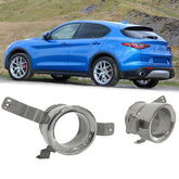NEU Chrom Auspuffblenden Endrohre Blende für Alfa Romeo Stelvio ab 2017 et245