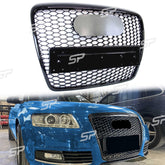 Schwarz Wabengrill Kühlergrill Front Grill für AUDI A6 4F C6 S6 ohne PDC 2004-2011 fg221