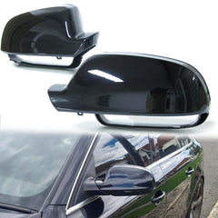 Spiegelkappen Außenspiegel Schwarz Glanz für Audi A3 Sportback 8P RS3 A5 8T 8F S5 Coupé Cabrio Sportback A4 B8 S4 RS4