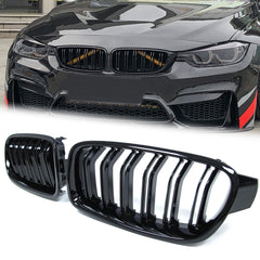 Kühlergrill Nieren Grille Grill Doppelsteg Passend für 3er F30 F31 M3 F80 2011-2018 fg42