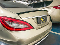 Schwarz Glanz Lackiert Spoiler Heckspoiler Spoilerlippe für Mercedes Benz CLS W218 C218 CLS 63 AMG ab 2011 sp93