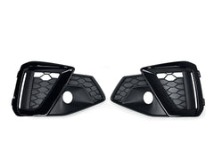 Lüftungsgitter Blenden Grill Gitter Schwarz für Audi A4 B9 ab 2020 MOPF mit ACC fg295