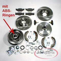 NEU 239mm Bremsscheiben Beläge Set vorne ABS Bremstrommel Zubehör hinten für VW Polo 6N 1994-2001