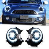 NEU LED Scheinwerfer DRL Schwarz Passend für mini Cooper 2007-2013 R55 R56 R57 R58 R59