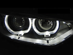 LED Scheinwerfer Angel Eyes Schwarz Passend für F30 Limo F31 Touring 2011-2015