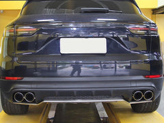 Sport Auspuff Auspuffblenden Doppelrohr Endrohre für Porsche Cayenne 92A V6 2017-2023