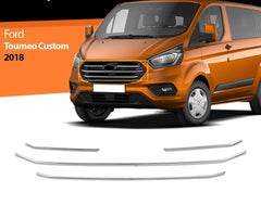 Kühlergrill Leisten für Ford Tourneo Custom 2018-2024 Edelstahl 4 tlg