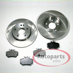NEU 284mm + 278mm Bremsen Beläge vorne hinten für Mercedes C-Klasse W202 S202 1993-2001