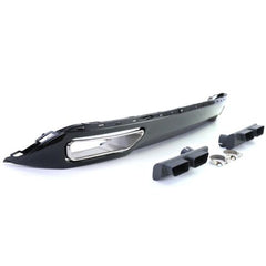 Heckdiffusor Diffusor + Auspuffblenden W12 Look Schwarz für Audi A6 C7 4G FSI TDI TFSI 2010-2014 Serien.