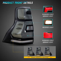 LED Rückleuchten Rücklicht Heckleuchten für Toyota Land Cruiser Prado 2010-2016