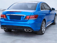 Schwarz Heckdiffusor Chrom Endrohre für Mercedes-Benz E Kl. C207 A207 AMG Line 13-16