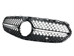Diamant Grill Kühlergrill Frontgrill Schwarz für Mercedes C Klasse W206 S206 Avantgarde 2021+