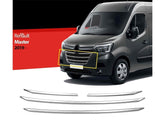 NEU Kühlergrill Leisten für Renault Master III ab 2019 4 tlg Edelstahl Grillleisten