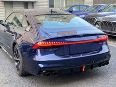 Auspuffblenden Endrohr Blenden Schwarz Edelstahl für AUDI A6 C8 A7 C8 S Line ab 2018 et46