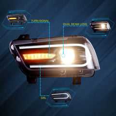 LED DRL Projektor Scheinwerfer für Dodge Charger 2011-2014 Halogen Model
