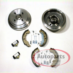 NEU 203mm Bremstrommeln Bremsbacken Radzylinder Zubehör hinten für Ford Fiesta V ab 1995