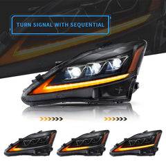 NEU Scheinwerfer Frontscheinwerfer für Lexus IS250 IS350 ISF 2006-2012 Voll LED Projektor