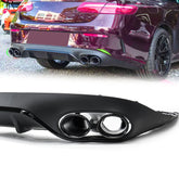 E53 Optik Heckdiffusor Auspuff Schwarz für Mercedes C238 A238 AMG-Line 16-24