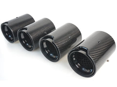 4x Auspuffblende Endrohre Carbon Schwarz für BMW M3 F80 M4 F82 65-67mm Rohr