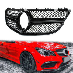 Front Grill Kühlergrill Schwarz für Mercedes Benz E Kl. C207 A207 2013-2016 Facelift