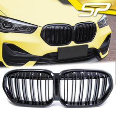 Kühlergrill Nieren Grille Grill Doppelsteg Glanz Schwarz Passend für X1 F48 LCI ab 2020 fg118