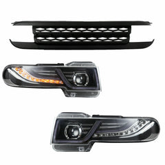 LED Paar Scheinwerfer für Toyota FJ Cruiser mit schwarzem Grill 2007-2014