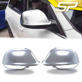 Chrom Alu Matt Spiegelkappen für AUDI Q5 8R SQ5 Q7 4L SQ7 mit SideAssist 08-15 mc35