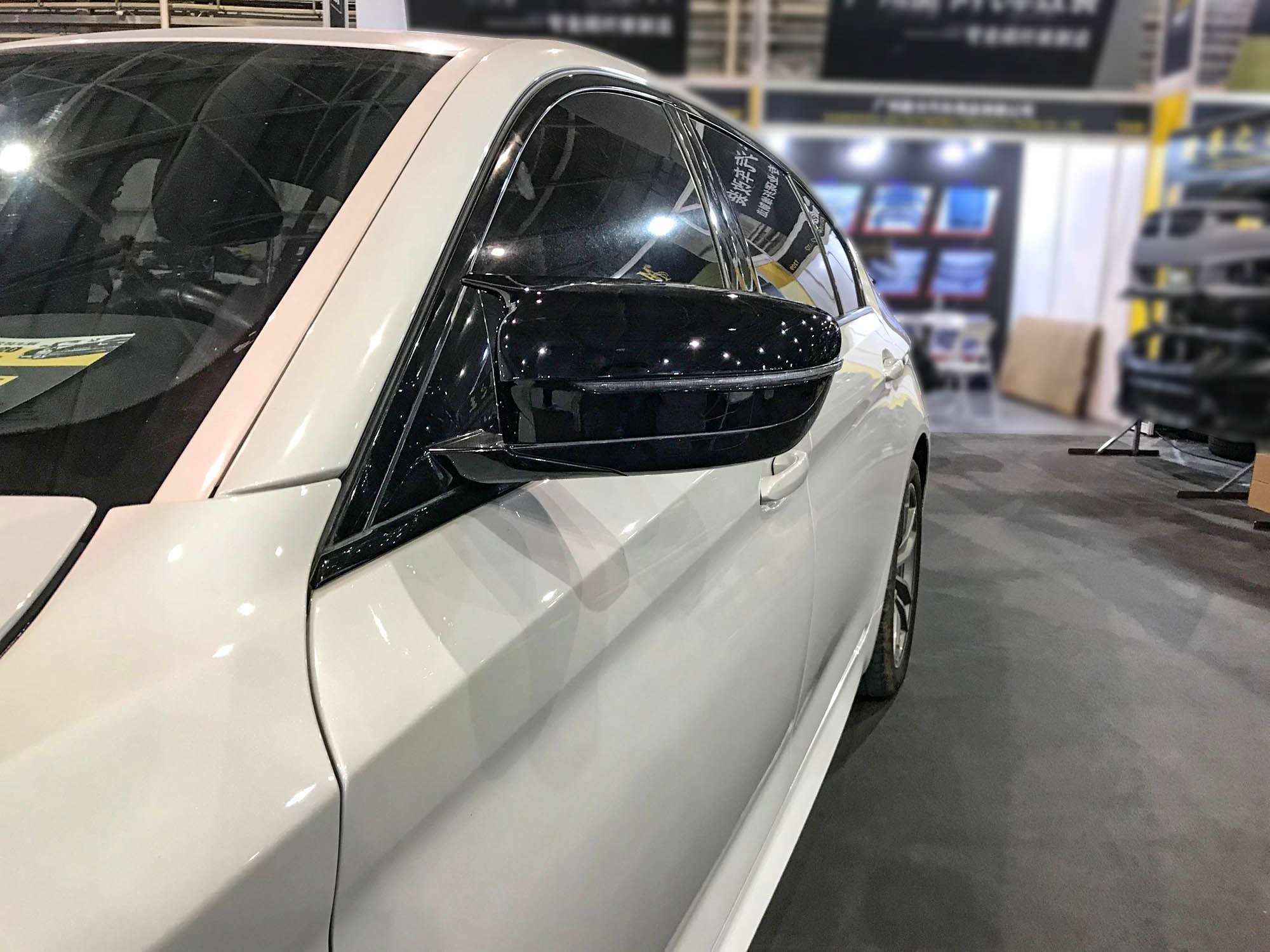 Spiegelkappen Außenspiegelkappen Schwarz Glanz für BMW 3er G20 G21 5er G30 G31 7er G11 G12 730i 740i 750i mc133