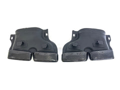 NEU Schwarz Carbon Auspuffblenden Auspuff Endrohr für Mercedes Benz C63 E63 AMG Stoßstange et273