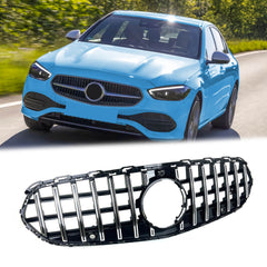 GT Chrom Küherlgrill Front Grill für Mercedes Benz W206 S206 mit Serienstoßstange ab 2021 fg304