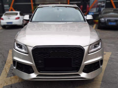 RSQ5 Optik Schwarz Glanz Wabengrill Kühlergrill Front Grill für AUDI Q5 8R SQ5 2013-2017