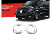 Nebelscheinwerfer Reflektorrahmen für Mercedes Vito W447 2014-2020 2 tlg Silber