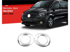 Nebelscheinwerfer Reflektorrahmen für Mercedes Vito W447 2014-2020 2 tlg Silber