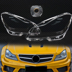 Klare Scheinwerfer-Abdeckungen Glas Paar für Mercede Benz C-Klasse W204 2011-2014