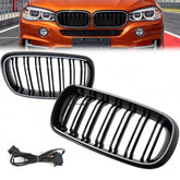 Schwarz LED Kühlergrill Grill Frontgrill für BMW X5 F15 X6 F16 14-18