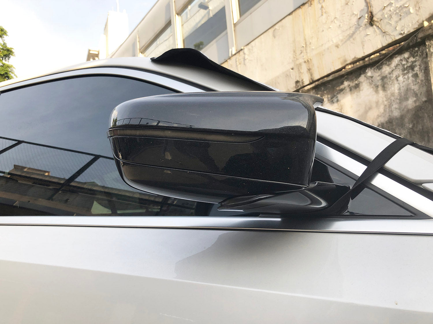 Spiegelkappen Außenspiegelkappen Schwarz Glanz für BMW 3er G20 G21 5er G30 G31 7er G11 G12 730i 740i 750i mc133