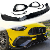 NEU Front Stoßstange Spoiler Spoilerlippe Schwarz Satz für Mercedes C Klasse W206 S206 AMG Line 2021+