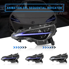 NEU Paar Full LED Scheinwerfer Frontscheinwerfer für Toyota GT86 Subaru BRZ Scion FRS 2012-2020