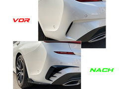 Stoßstange Heck Aero Flaps Canard Schwarz für BMW 3er G20 M Paket 19-22 vor LCI