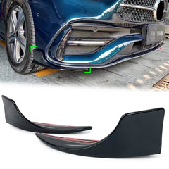 Aero Flaps Flics Frontansatz Splitter Schwarz für Mercedes C W206 S206 AMG-Line 21+