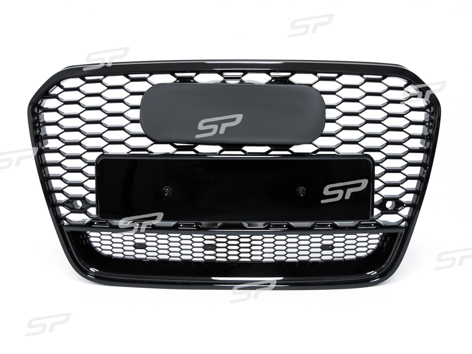 Wabengrill Kühlergrill Grill Schwarz RS6 Style für AUDI A6 S6 C7 4G S6 S Line Limo Avant 2011-2014
