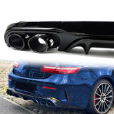 Diffusor Heckdiffusor Auspuff Schwarz für Mercedes E-Klasse Coupe C238 A238 AMG Line 16-21